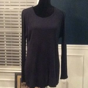 J Jill Navy Blue Layering Tee SZ L